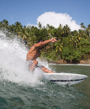 5'8 WAVE MAGNET EPS CLEAR CARBON SHORTBOARD - Image 2