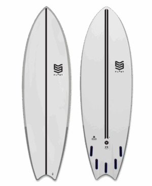 5'8 MAGNET FISH EPS CLEAR CARBON SHORTBOARD
